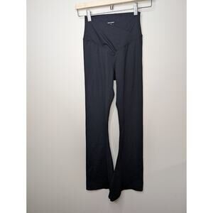 Lonely Ghost Black Flare Cross Front Yoga Leggings Size Small